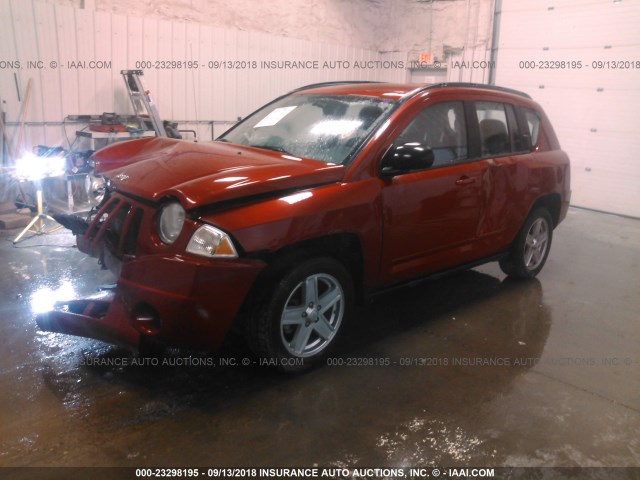 1J4NF4FB2AD601483 - 2010 JEEP COMPASS SPORT RED photo 2