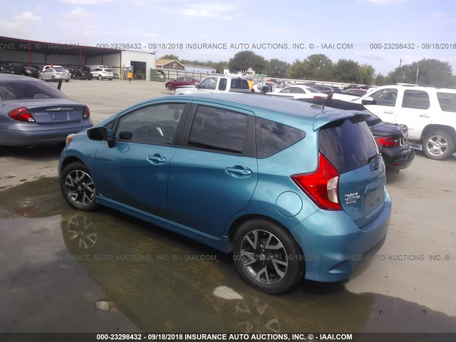 3N1CE2CPXFL396410 - 2015 NISSAN VERSA NOTE S/S PLUS/SV/SL/SR BLUE photo 3