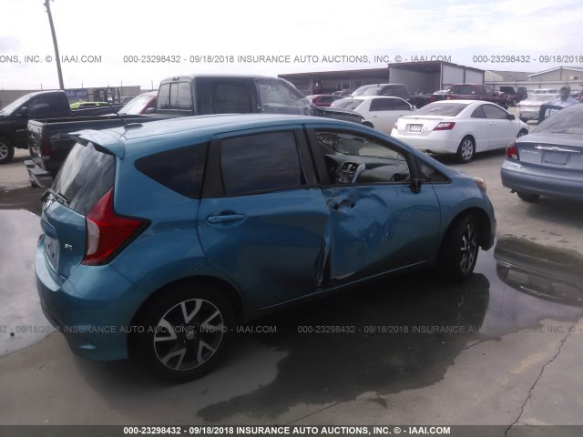 3N1CE2CPXFL396410 - 2015 NISSAN VERSA NOTE S/S PLUS/SV/SL/SR BLUE photo 4