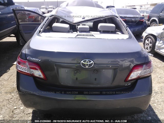 4T4BF3EK6BR170850 - 2011 TOYOTA CAMRY SE/LE/XLE GRAY photo 6