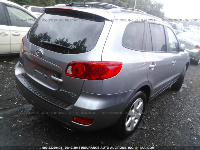 5NMSH73E88H174718 - 2008 HYUNDAI SANTA FE SE/LIMITED GRAY photo 4