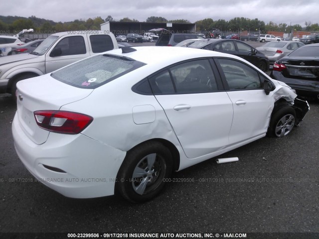 1G1BC5SM1J7147040 - 2018 CHEVROLET CRUZE LS WHITE photo 4