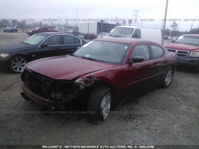 2B3KA43GX7H891380 - 2007 DODGE CHARGER SE/SXT MAROON photo 2