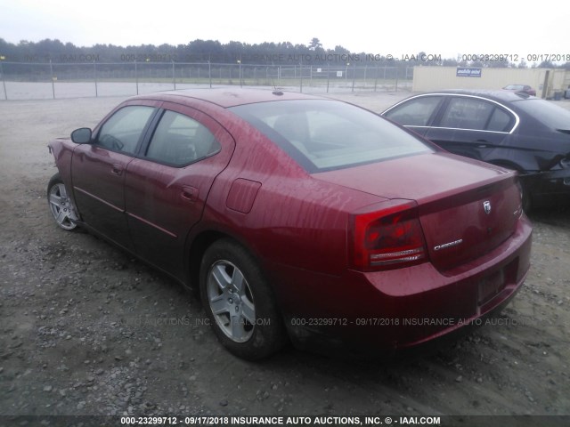 2B3KA43GX7H891380 - 2007 DODGE CHARGER SE/SXT MAROON photo 3