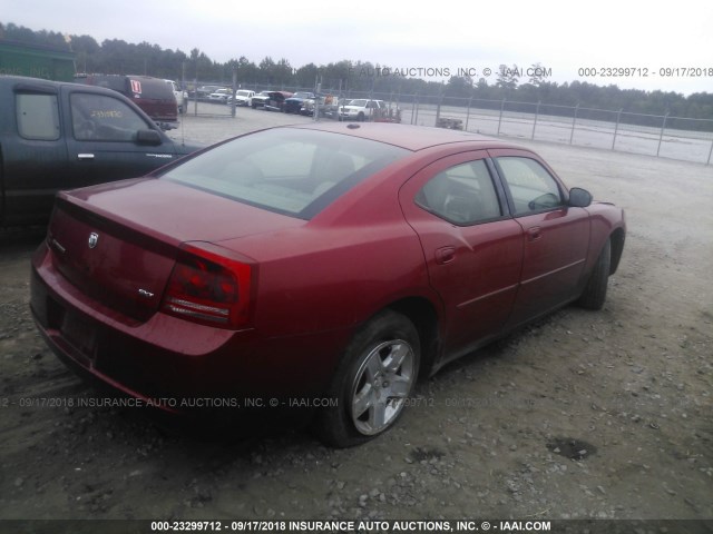 2B3KA43GX7H891380 - 2007 DODGE CHARGER SE/SXT MAROON photo 4