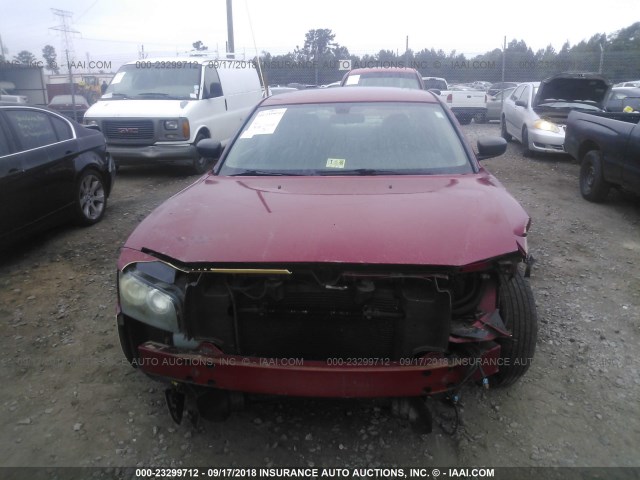 2B3KA43GX7H891380 - 2007 DODGE CHARGER SE/SXT MAROON photo 6