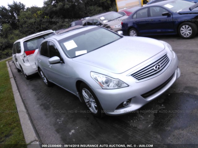 JN1CV6AR5AM253598 - 2010 INFINITI G37 SILVER photo 1