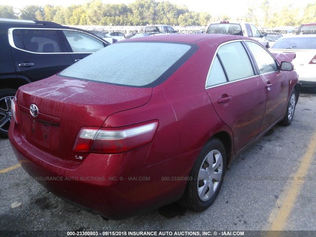 4T1BE46K98U206654 - 2008 TOYOTA CAMRY CE/LE/XLE/SE 红色 照片 4