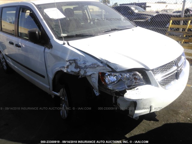 2C4RDGBG6ER406974 - 2014 DODGE GRAND CARAVAN SE WHITE photo 6