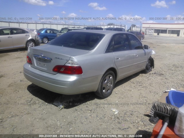 4T1BF28B13U296017 - 2003 TOYOTA AVALON XL/XLS SILVER photo 4