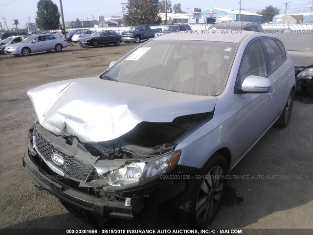 KNAFU5A29D5688100 - 2013 KIA FORTE EX SILVER photo 2