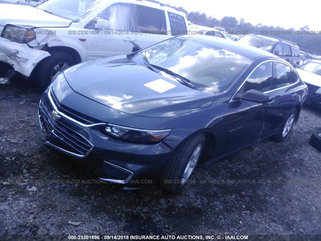 1G1ZB5ST3HF114713 - 2017 CHEVROLET MALIBU LS GRAY photo 2