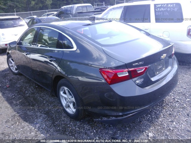 1G1ZB5ST3HF114713 - 2017 CHEVROLET MALIBU LS GRAY photo 3