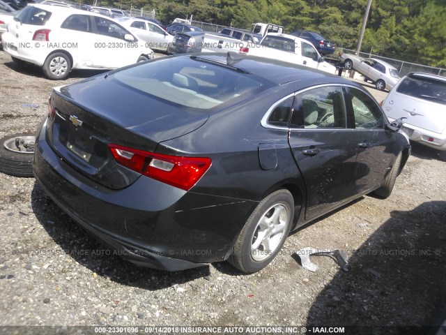 1G1ZB5ST3HF114713 - 2017 CHEVROLET MALIBU LS GRAY photo 4