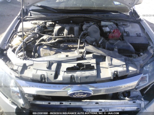 3FAHP0KC8AR348142 - 2010 FORD FUSION SPORT SILVER photo 10