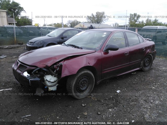 1G2NE52F03C103903 - 2003 PONTIAC GRAND AM SE MAROON photo 2