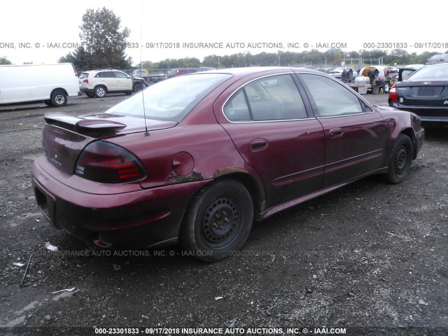 1G2NE52F03C103903 - 2003 PONTIAC GRAND AM SE MAROON photo 4