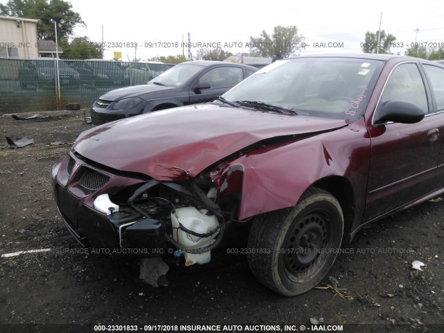 1G2NE52F03C103903 - 2003 PONTIAC GRAND AM SE MAROON photo 6