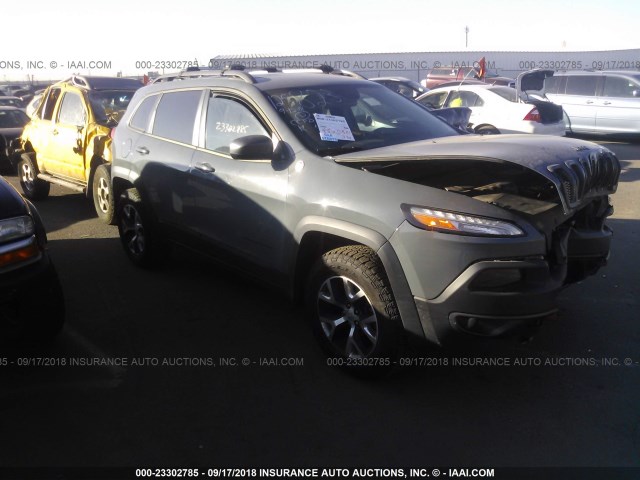 1C4PJMBB0EW204741 - 2014 JEEP CHEROKEE TRAILHAWK GRAY photo 1