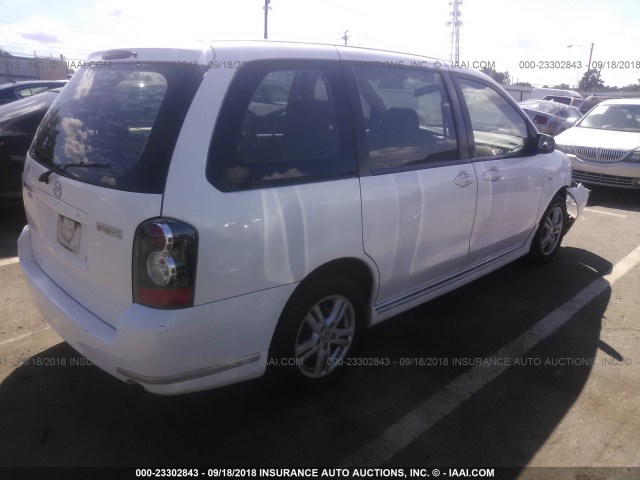 JM3LW28A940502619 - 2004 MAZDA MPV WAGON WHITE photo 4