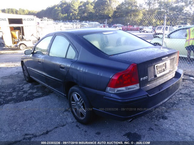 YV1RH592752450770 - 2005 VOLVO S60 2.5T BLACK photo 3