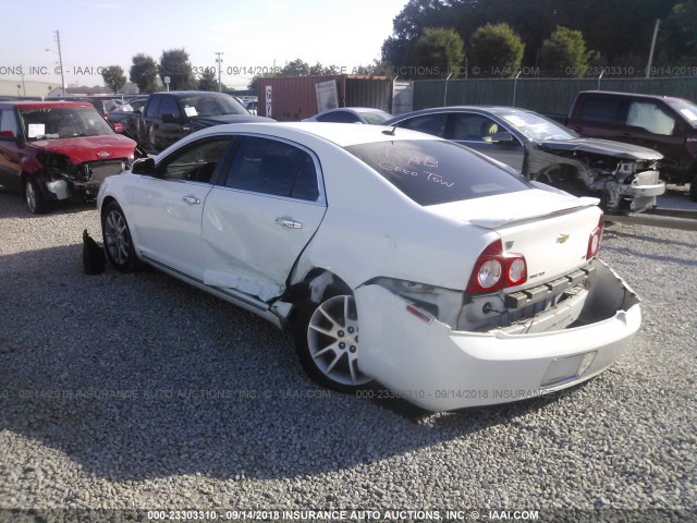 1G1ZK57789F208650 - 2009 CHEVROLET MALIBU LTZ WHITE photo 3