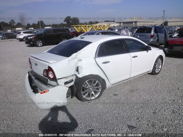 1G1ZK57789F208650 - 2009 CHEVROLET MALIBU LTZ WHITE photo 4