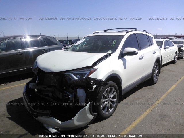 JTMDFREV7JJ180436 - 2018 TOYOTA RAV4 LIMITED/SE/PLATINUM WHITE photo 2