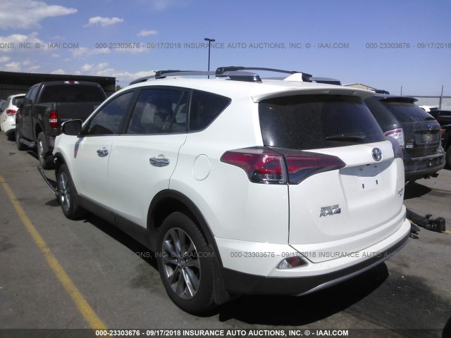 JTMDFREV7JJ180436 - 2018 TOYOTA RAV4 LIMITED/SE/PLATINUM WHITE photo 3