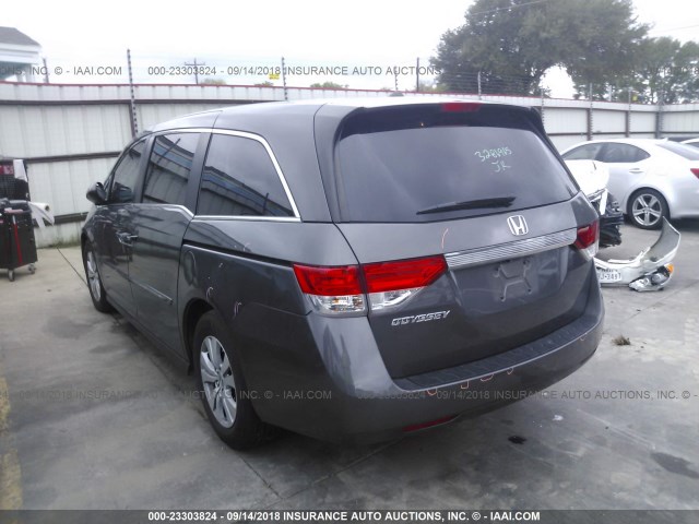 5FNRL5H66FB045880 - 2015 HONDA ODYSSEY EXL GRAY photo 3