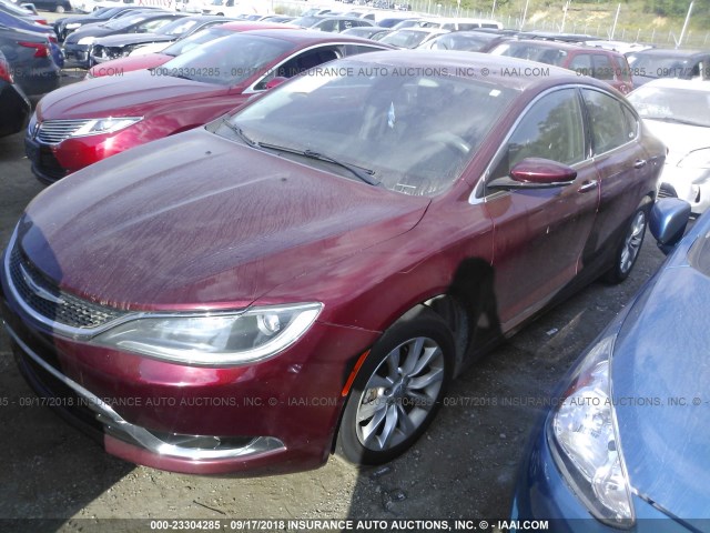 1C3CCCCB3FN525055 - 2015 CHRYSLER 200 C MAROON photo 2