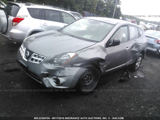 JN8AS5MV6DW642599 - 2013 NISSAN ROGUE S/SV GRAY photo 2