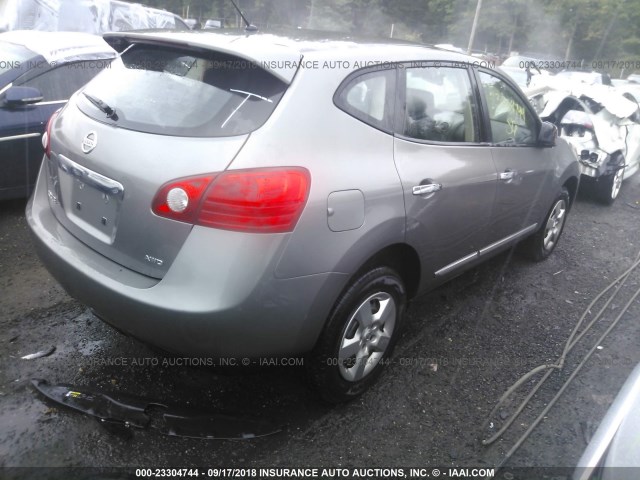 JN8AS5MV6DW642599 - 2013 NISSAN ROGUE S/SV GRAY photo 4