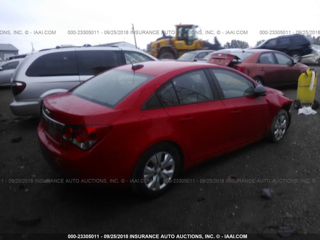 1G1PC5SH0G7154160 - 2016 CHEVROLET CRUZE LIMITED LS RED photo 4