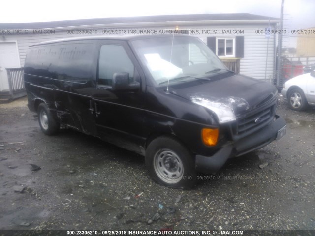 1FTRE14W55HA27510 - 2005 FORD ECONOLINE E150 VAN BLACK photo 1