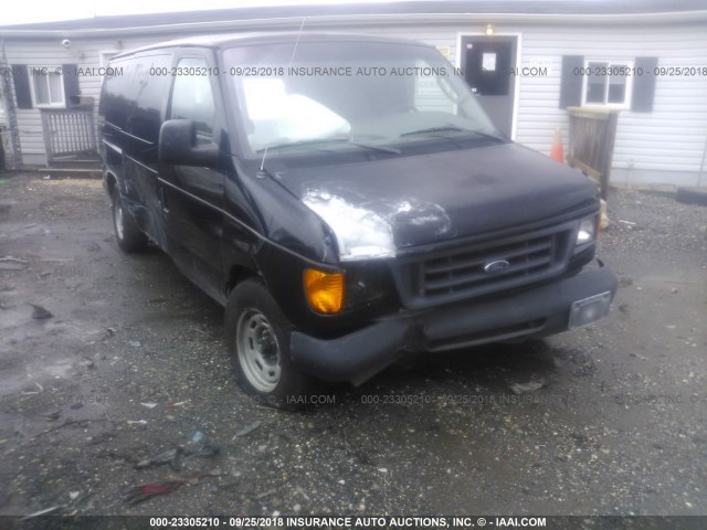 1FTRE14W55HA27510 - 2005 FORD ECONOLINE E150 VAN BLACK photo 6