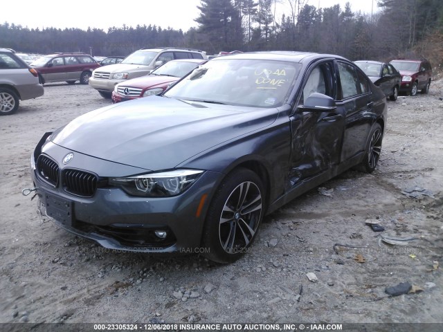 WBA8B7G5XJNU95333 - 2018 BMW 340 XI GRAY photo 2