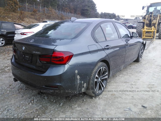 WBA8B7G5XJNU95333 - 2018 BMW 340 XI GRAY photo 4