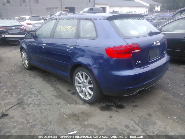 WAUMFAFM9BA109518 - 2011 AUDI A3 PREMIUM PLUS BLUE photo 3