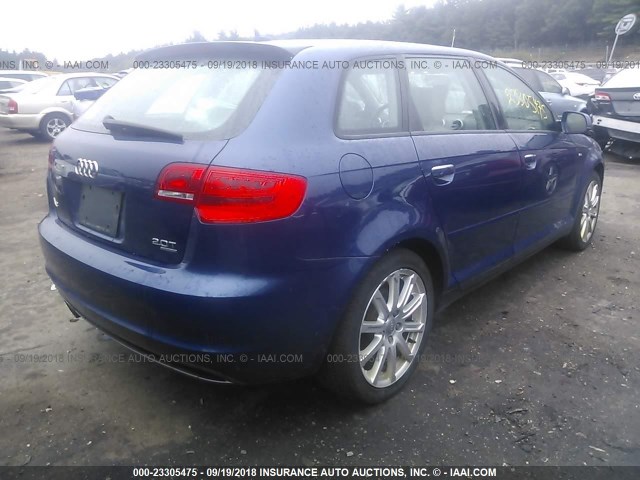 WAUMFAFM9BA109518 - 2011 AUDI A3 PREMIUM PLUS BLUE photo 4