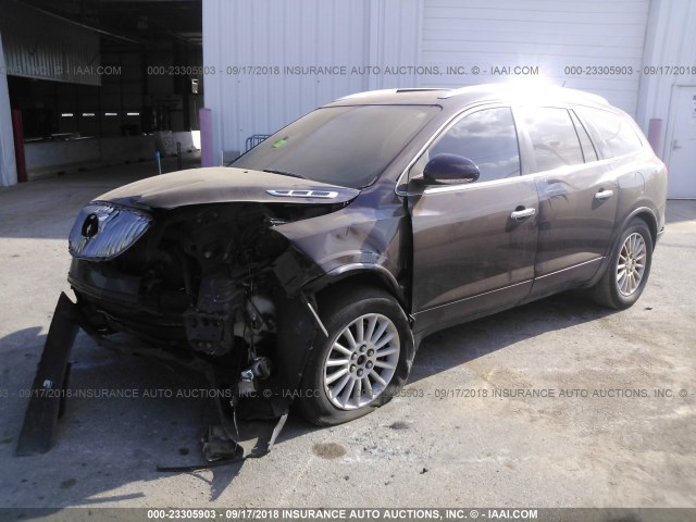 5GAEV23728J163073 - 2008 BUICK ENCLAVE CXL MAROON photo 2