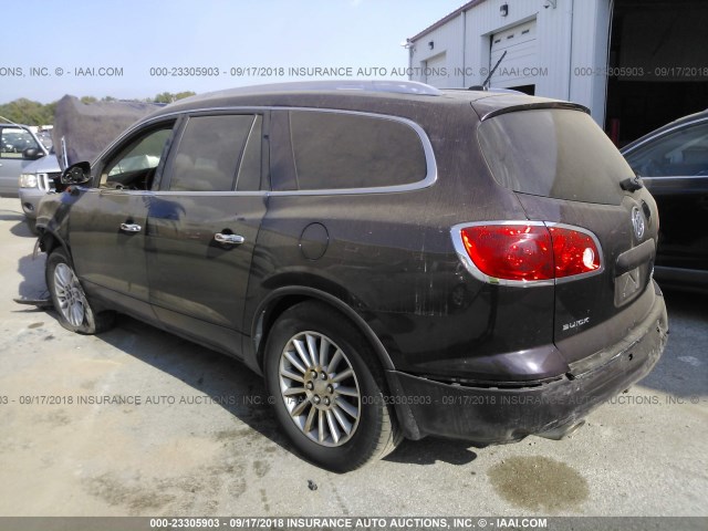 5GAEV23728J163073 - 2008 BUICK ENCLAVE CXL MAROON photo 3