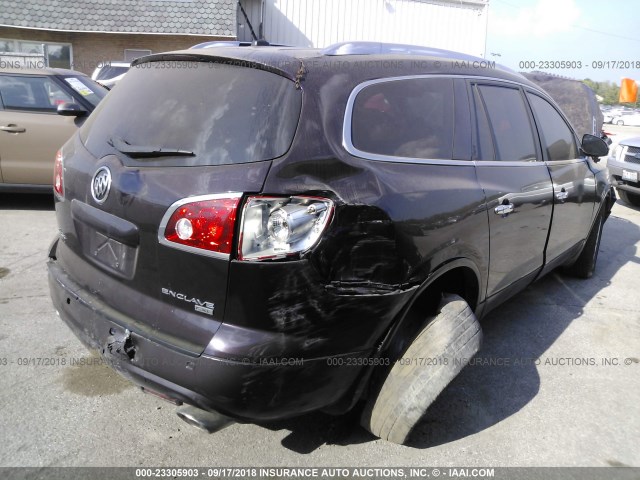 5GAEV23728J163073 - 2008 BUICK ENCLAVE CXL MAROON photo 4