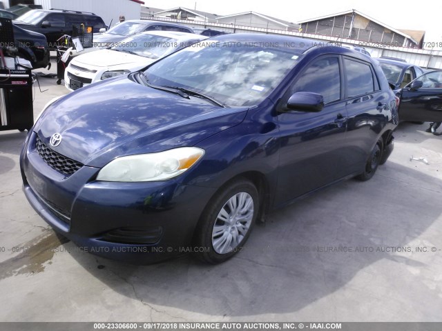 2T1KU40E59C025723 - 2009 TOYOTA COROLLA MATRIX  BLUE photo 2