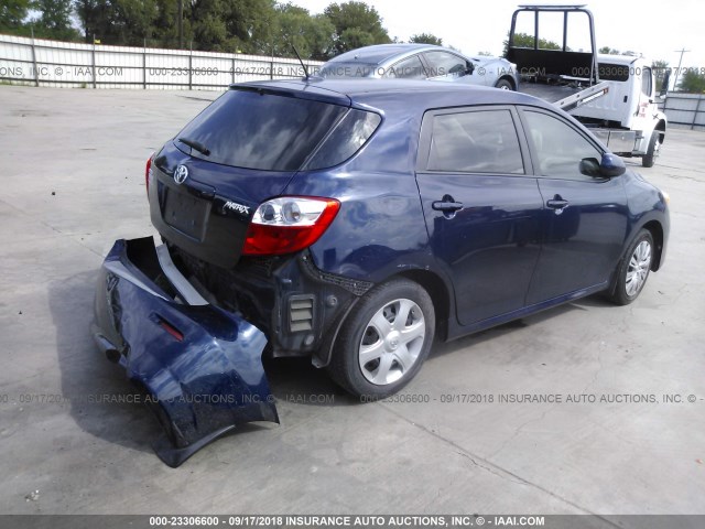 2T1KU40E59C025723 - 2009 TOYOTA COROLLA MATRIX  BLUE photo 4