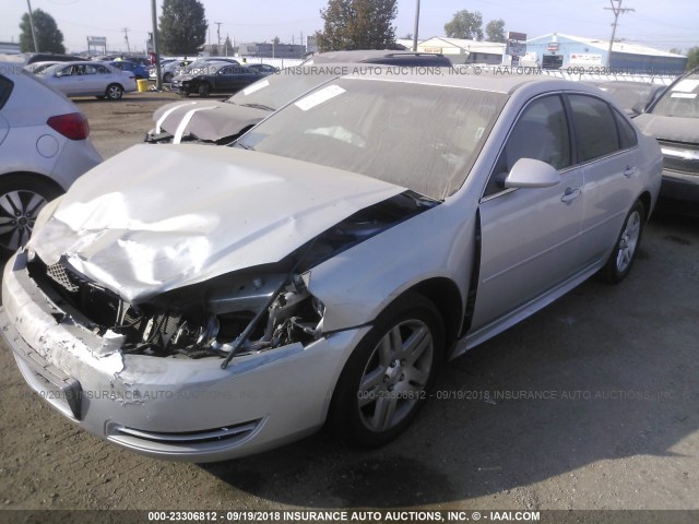 2G1WB5E31E1109060 - 2014 CHEVROLET IMPALA LIMITED LT GRAY photo 2