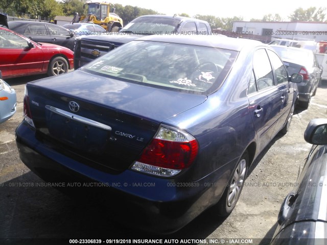 4T1BE32K16U153249 - 2006 TOYOTA CAMRY LE/XLE/SE BLUE photo 4