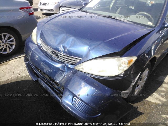 4T1BE32K16U153249 - 2006 TOYOTA CAMRY LE/XLE/SE BLUE photo 6