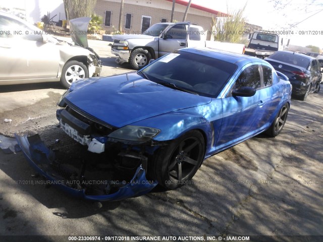 JM1FE173560200687 - 2006 MAZDA RX8 BLUE photo 2