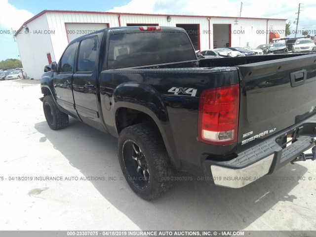 3GTRKWE39AG226302 - 2010 GMC SIERRA K1500 SLT BLACK photo 3